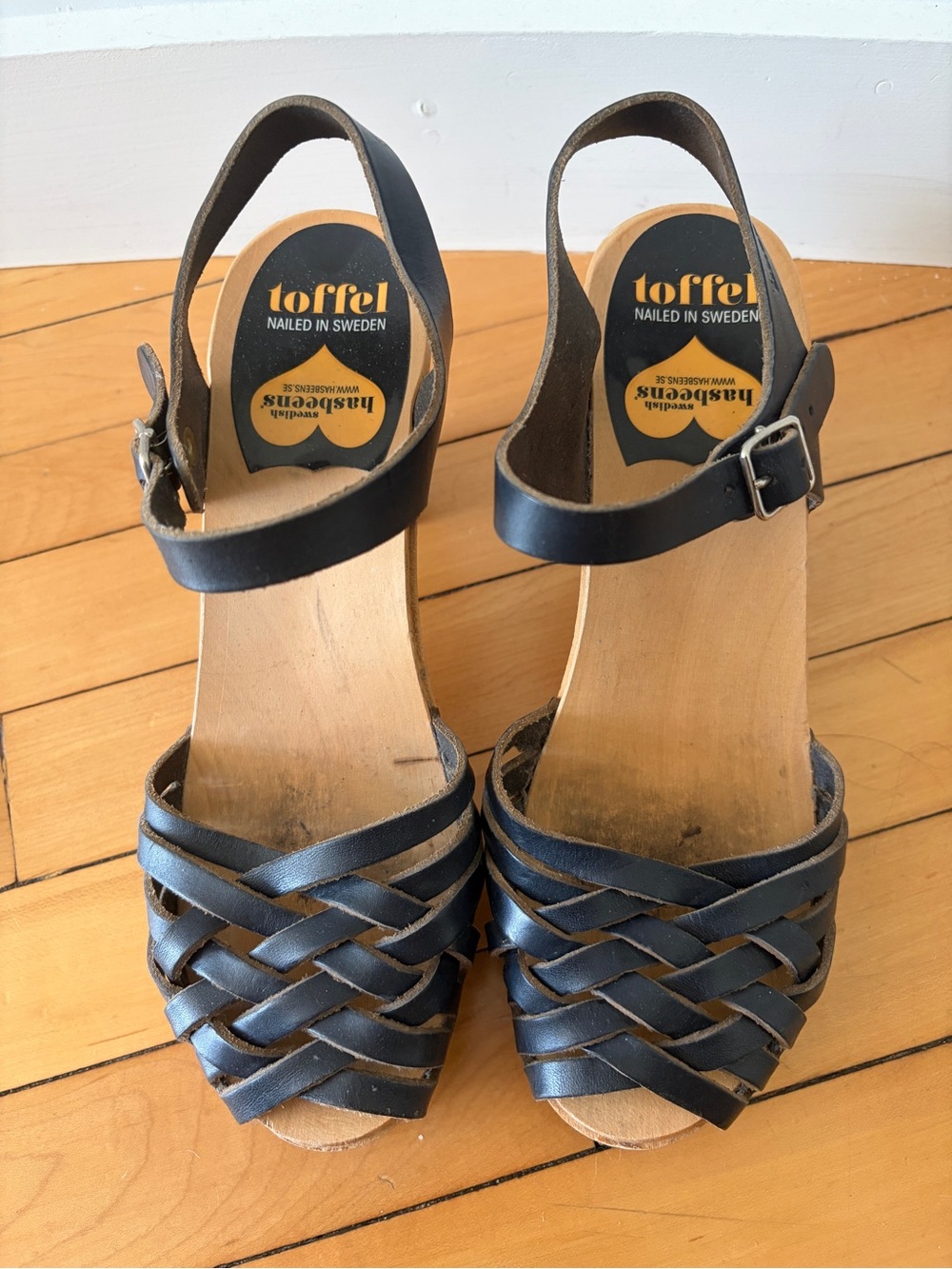 Swedish Hasbeens toffel 39 black